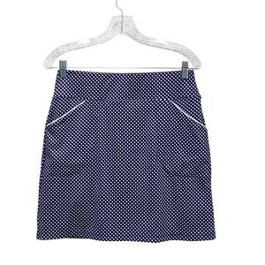 Kate Lord Skort Women Small S Blue Black White Check Pull On Pockets Golf Tennis
